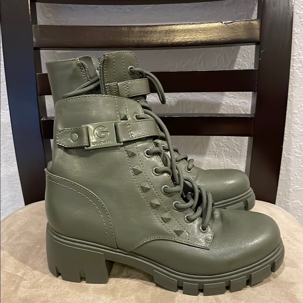 Guess Green Combat Boots